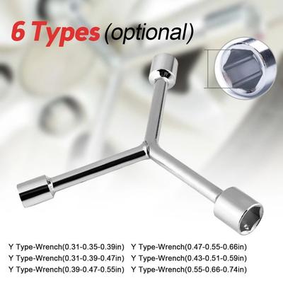 1Pcs Bicycle Bike Triangle Socket Wrench Chrome Vanadium Steel Tri-fork Wrench Y Type Wrench