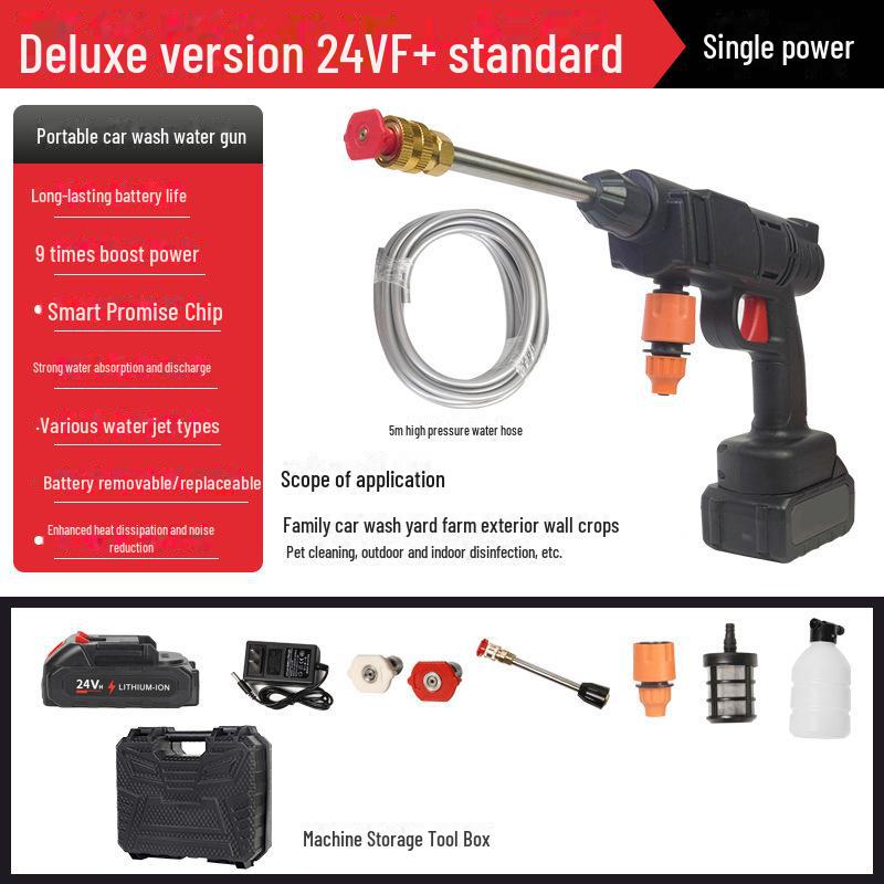 

Универсальный портативный беспроводной водяной пистолет высокого давления для чистки автомобиля и сада
