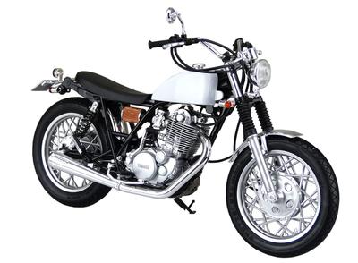 AOSHIMA The Bike Series Yamaha 1JR SR400S Riboto leidimo 1995 Plastikinis modelis su individualiomis dalimis Formavimo spalva 56 1/12
