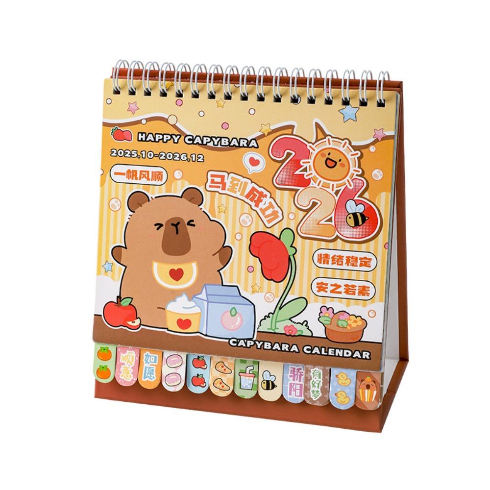 Coil 2026 Desk Calendar Capybara/Panda Schedule Planner Mini Calendar  Office School Supplies