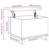 Coffee Table Black Oak Look 60 x 44.5 x 45 cm