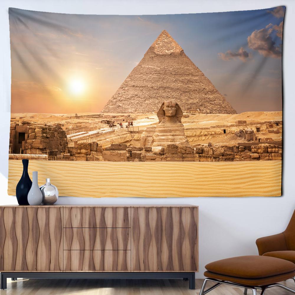 Heilige Pyramide Wandteppich Ägypten Reise Stern Kunst Wandteppich Wandbehang Wohnzimmer Wandteppich Familien Schlafsaal Heimdekoration