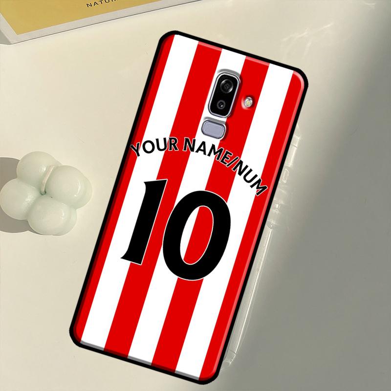 Personalised Football Number Strips Case For Samsung Galaxy A3 A5 J1 J3 J5 J7 2017 2016 J8 A7 A9 A6 A8 J4 J6 Plus 2018 Cover