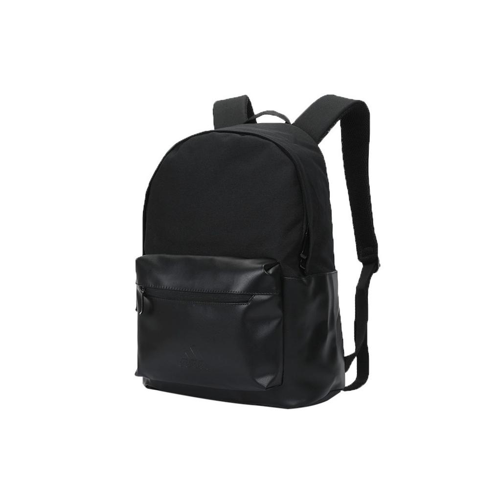 adidas Sports Travel Casual PU Leather Backpack Unisex Backpack Black H31352