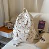 Schoolbag Fashion Printed Backpack Junior High School School Bag Women's High Value ins Wind Large Capacity Commuter Light Casual Backpack