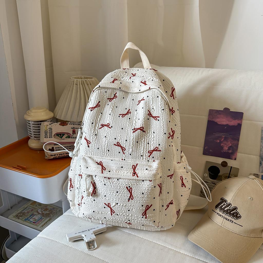 Schoolbag Fashion Printed Backpack Junior High School School Bag Women's High Value ins Wind Large Capacity Commuter Light Casual Backpack