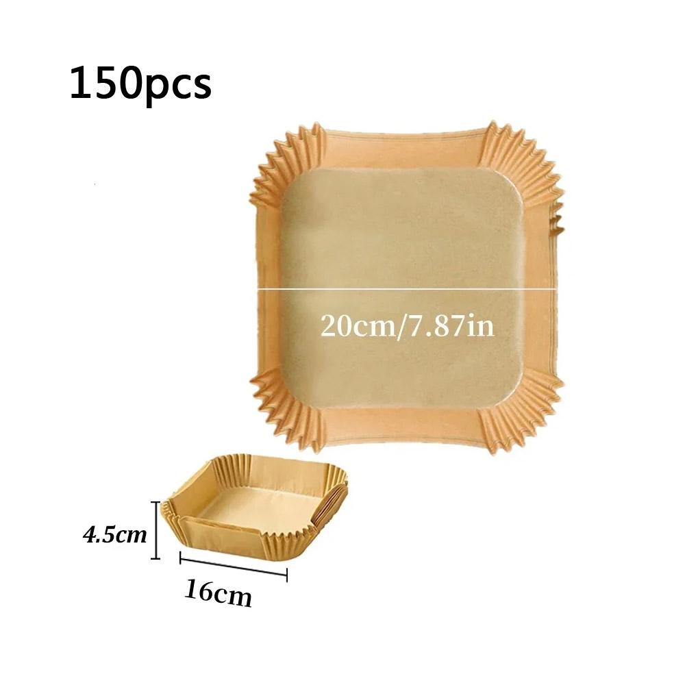 Disposable Paper Baking Pan Air Fryer Lined Nonstick Paper Pan for Oven Microwave Cooking Rectangular Food Storage Container