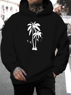 2026 Music Festival Summer New Arrival Unisex Casual All-Match Style Fashion Hoodie with Individual Tropical Palm Tree Print And Letter Design Pattern