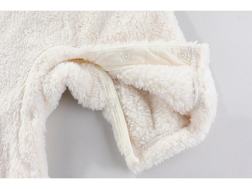 Cozy Fleece Cotton Baby Romper - Warm Long Sleeve Onesie for Autumn/Winter (Newborn To Toddler)