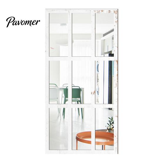 Adesivi Specchio da Parete Stile Boho Decorazione Finestra ad Arco, Specchio Finto Acrilico con Cornice in Legno, Adesivo da Incollare per Casa, Adesivo Autoadesivo per Vetro Finestra