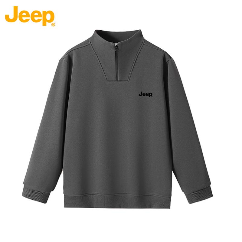 

Jeep Men s American Retro Half-Zip Stand Collar Sweatshirt L