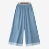 ZANZEA Women Casual Elastic Waist Loose Wide Leg Pants