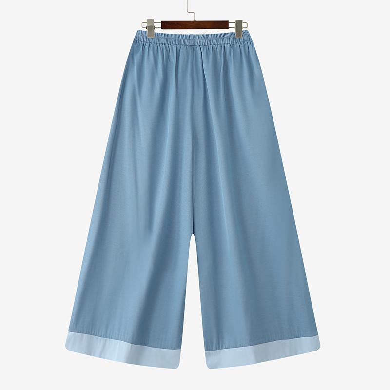 ZANZEA Women Casual Elastic Waist Loose Wide Leg Pants