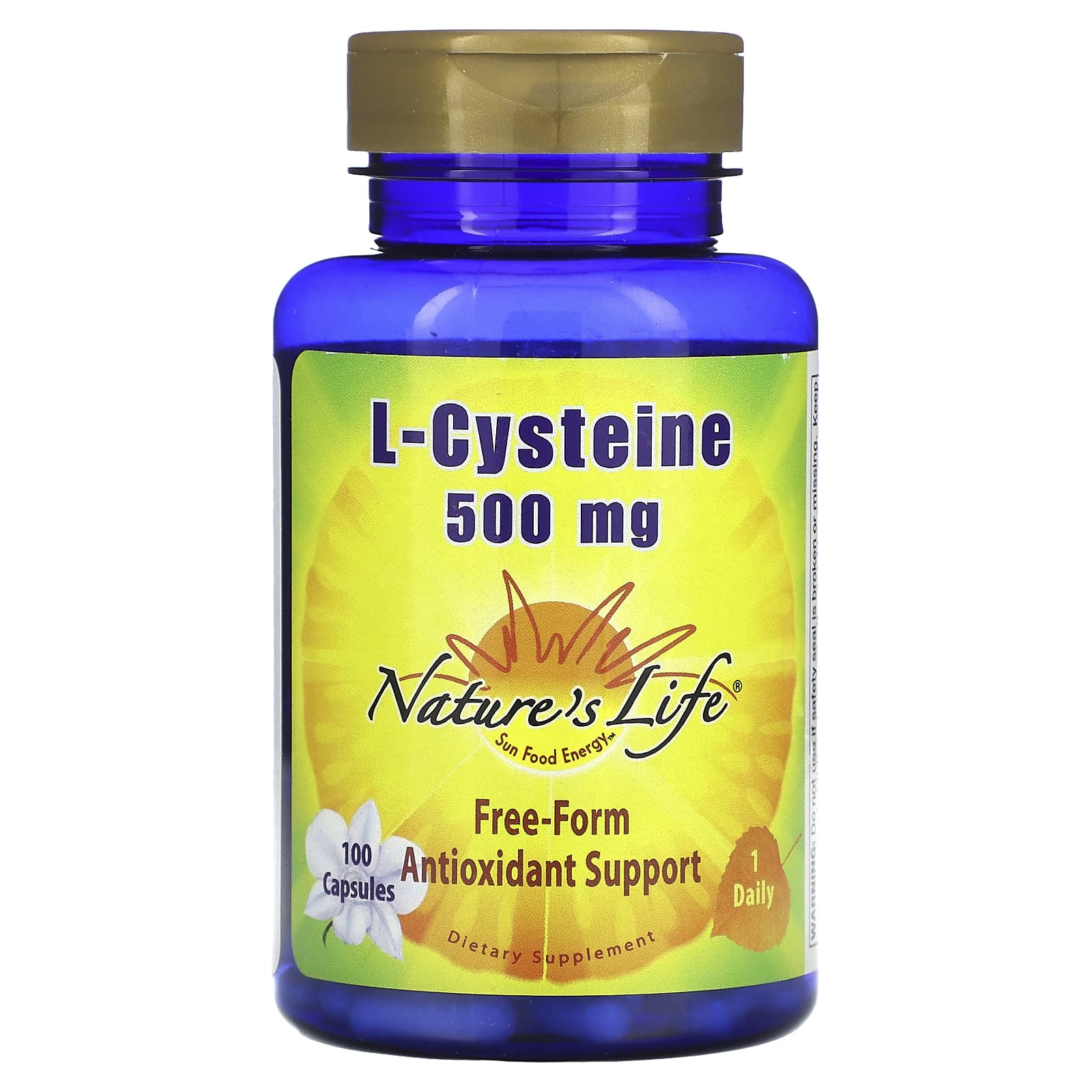 

Nature S Life, L-Cysteine, 500Mg, 100 Capsules