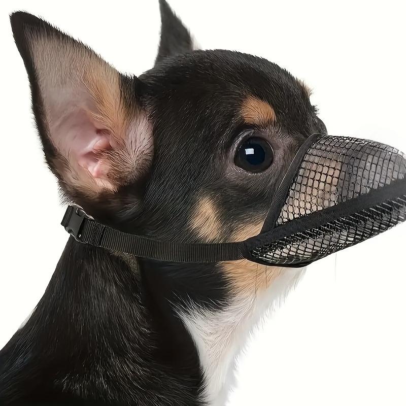 One pet bite-proof mesh mask, specially designed for small and medium-sized dogs, with an open breathable dog mouth cover