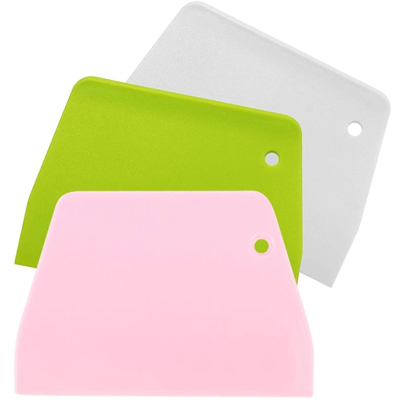 Découpoir Grattoir à Pâte Cuisson Pâtisserie Bricolage Banc Plastique Bol Grattoir Cuisine Gâteau Crème Pain Fondant Spatule Couteau de Coupe Diviseur