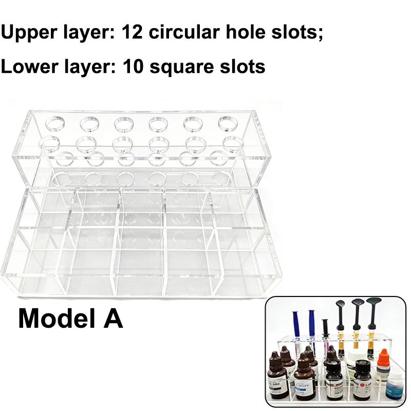 1Pcs Dental Aesthetics Resin Storage Box Adhesive Tool Holder Oral Multifunctional Storage Rack Small/Medium/Large Sizes