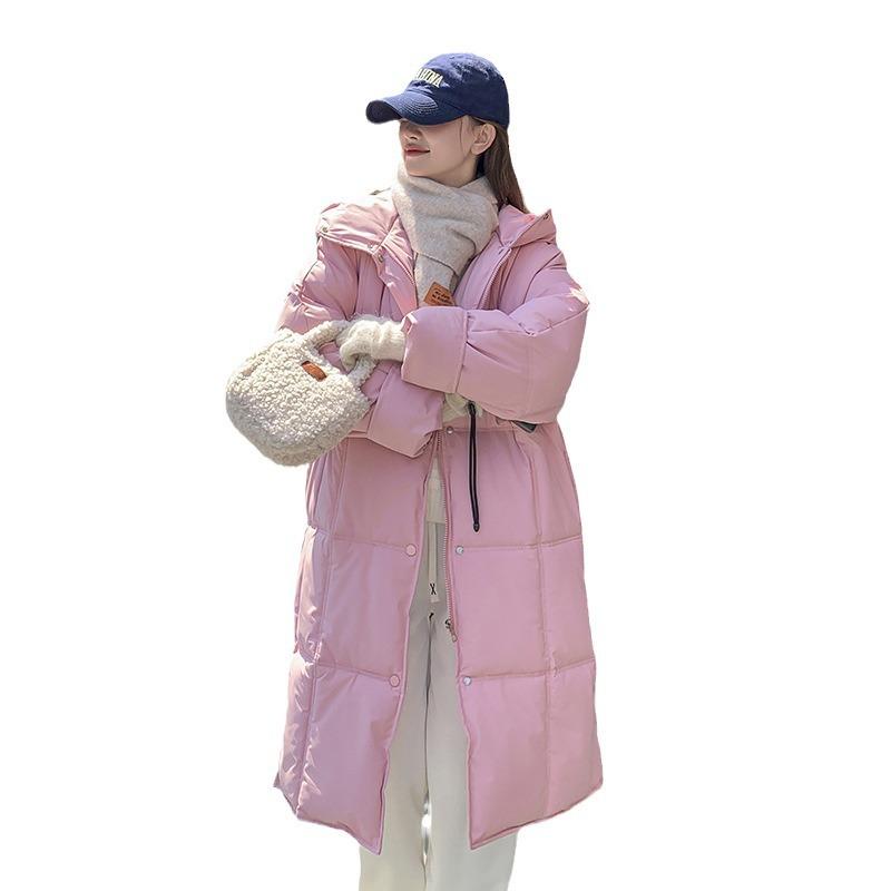 Down Padded Jacket Women's Mid-length Over the Knee 2025 Winter New Thickened Padded Jacket Korean Version Loose Student Cotton Jacket