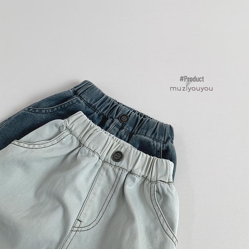 Jeansi largi cu picior lat pentru copii Primăvara/Vara 2025 – Stil coreean la modă pentru băieți și fete