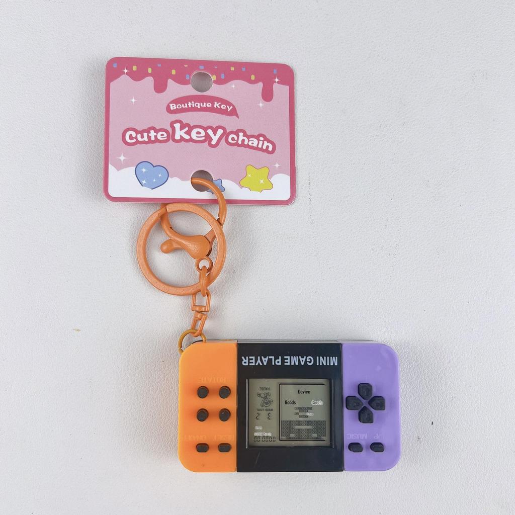 Portable Nostalgic Tetris Game Console Keychain