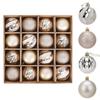 16pcs Shatterproof Painted Christmas Balls Pendant 6cm Xmas Tree Pendants  Home New Year Decor