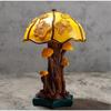Creative Stained Plant Series Table Lamps Resin Colorful Bedroom Bedside Flower Mushroom Retro Table Night Lamp Atmosphere Light