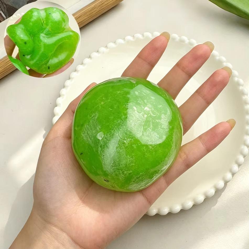 Handmade Kiwi Color Slushy Squishy Toy Soft Slow Rebound Stress Relief Squeeze Toy Realistic Fruit Simulation Model Adult Gift