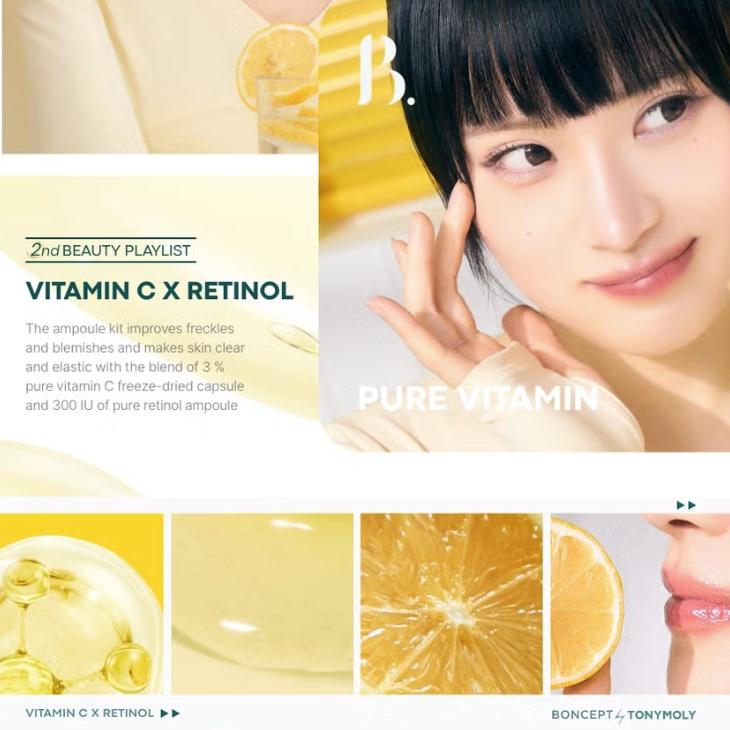 [BONCEPT by TONYMOLY] Vita-C Freeze-Dried Double Shot Ampoule Kit