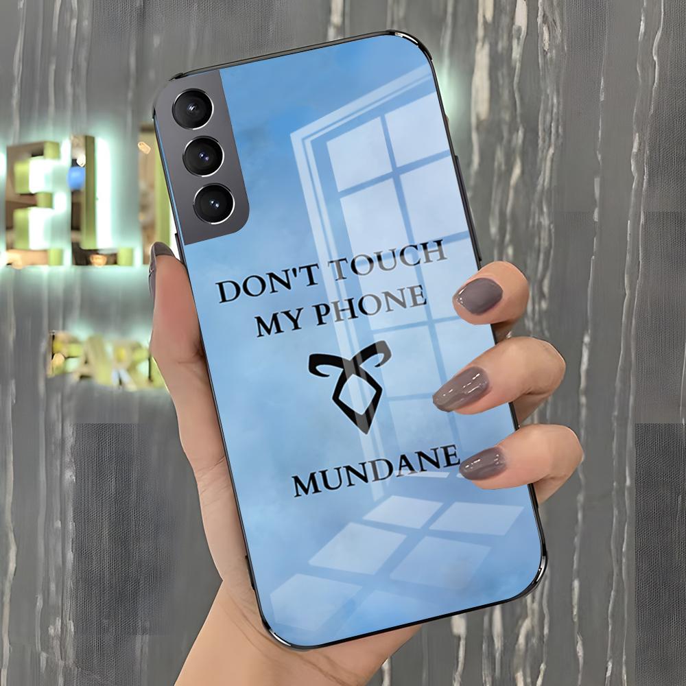 S-Shadowhunters Rune Phone Case For Samsung A25 A13 A33 5G A54 A36 A35 A56 A52 A14 Shockproof Glass Cover