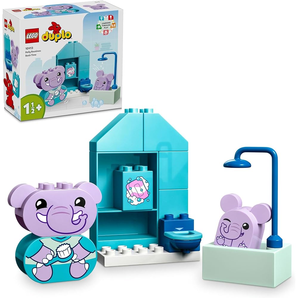 LEGO DUPLO My First Bath Time Animals Building Blocks Toy for Toddlers Ages 1-3