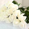 Rose Flower Buds Realistic Faux Silk Roses Bouquets Fake Flower Arrangement