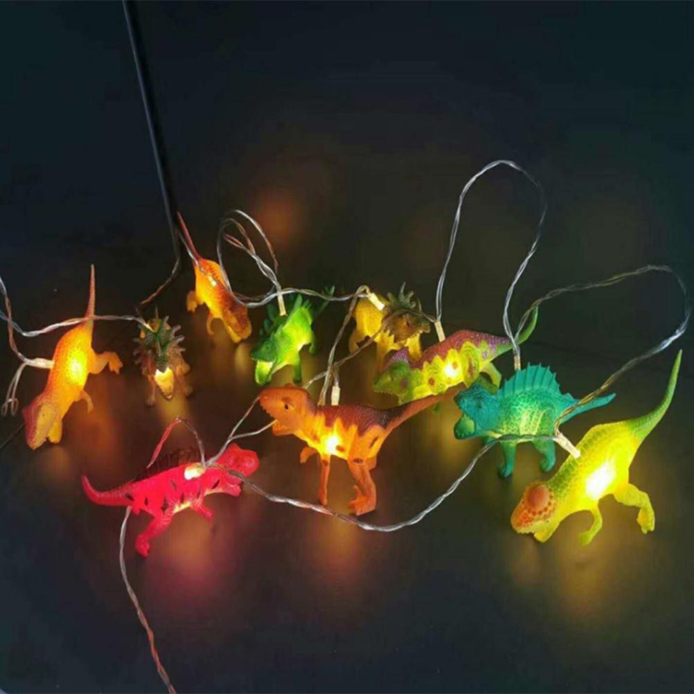 1 set of 10 LED dinosaur string lights for children s rooms, cartoon decorations, Christmas festive atmosphere lights