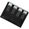 Cash Drawer Register Insert Tray Replacement Cashier Four Box with Metal Clip(black)