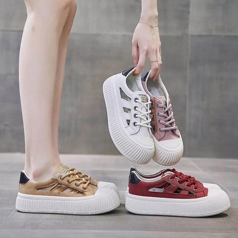 Lace Up Round Toe Shoes for Women Offers Walking New Arrival 2025 Fashion Comfortable and Elegant Korean 39 Woman Footwear Sale