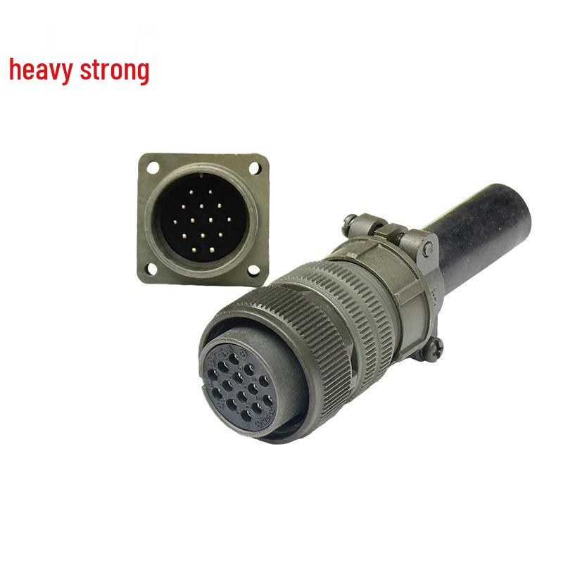 Heavy Duty 14-Pin Male-Female Connector, US Standard, MS3106A20-27S Socket & MS3102A20-27P Plug