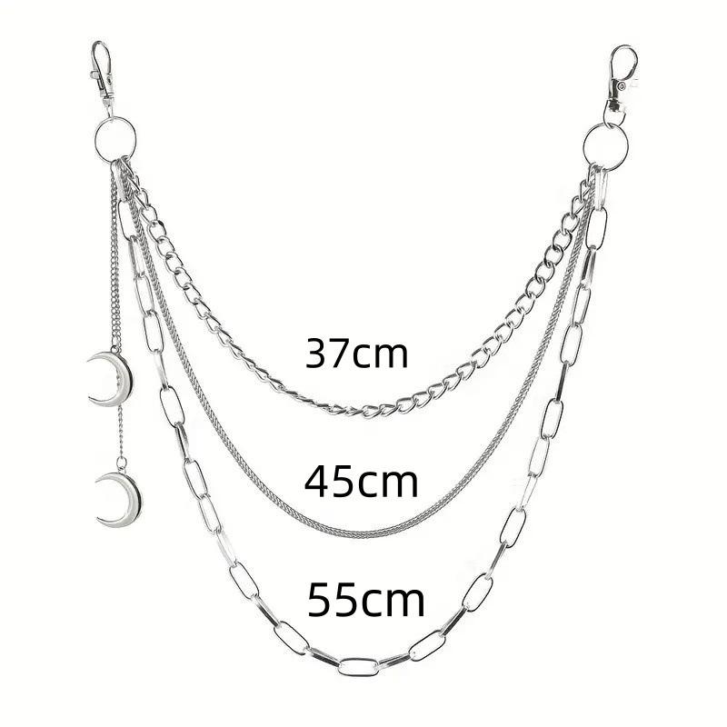 Punk Street Style Moon Tassel Waist Chain