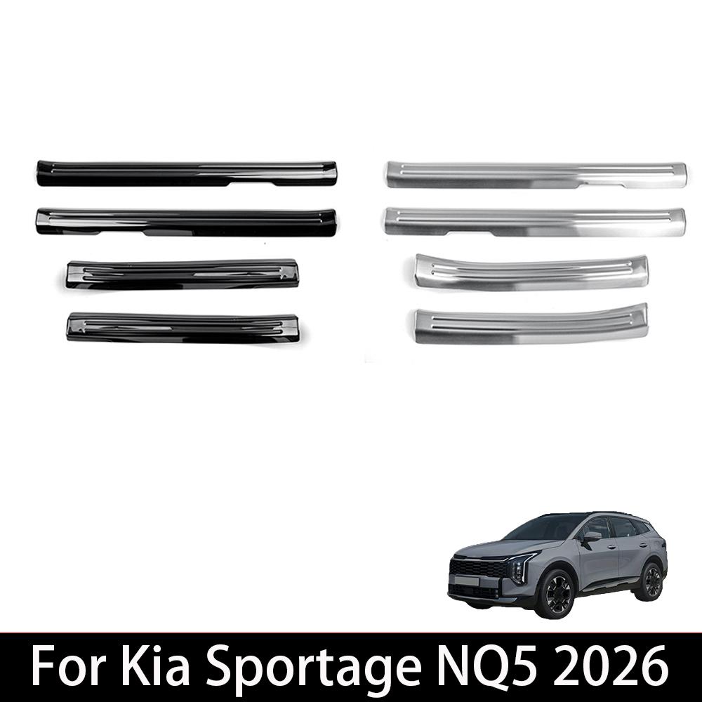 Per Kia Sportage NQ5 2026 Protezione Copri Soglia Interna Portiera in Acciaio Inossidabile Nero Pedale di Benvenuto Rivestimento Soglia Porta Accessori