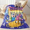 Adventure Time Faces Personalized Text Blanket Multi-purpose Customizable Blanket Ultra-Soft Great for Office Chair Picnics Nap