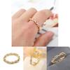 Premium Quality Gold Gemstone Anniversary Ring For Women With Classic Round Cut Design