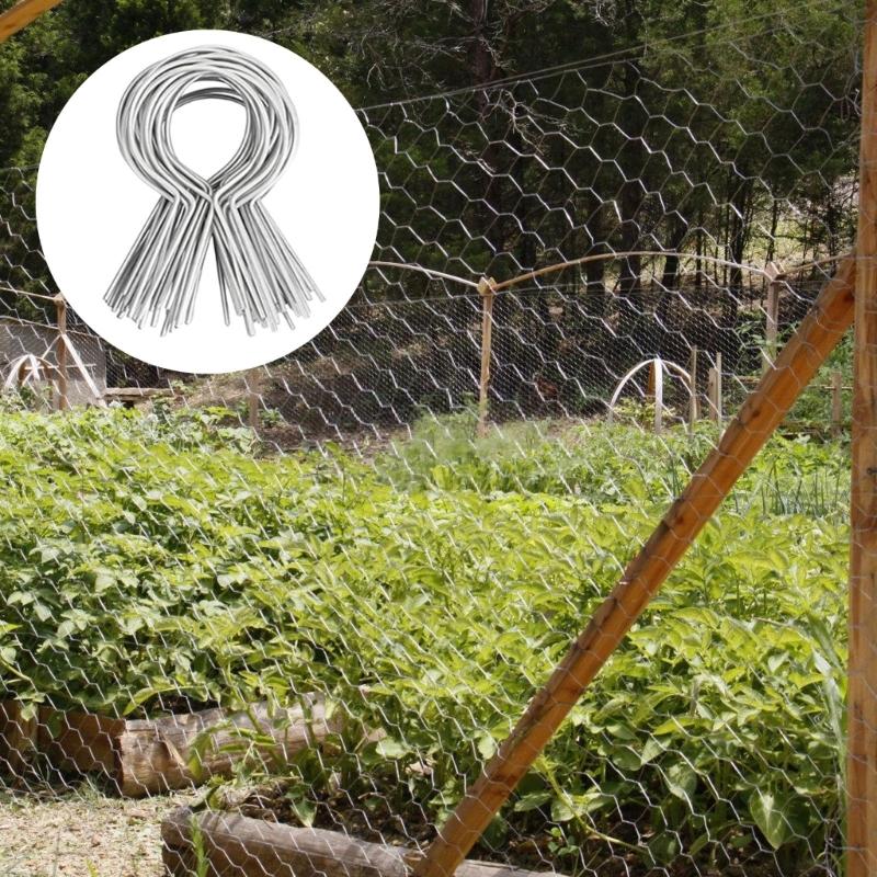 Packung mit 100 robusten Metall-Kettenzaunbindern, 11 Gauge, Zubehör für starke und stabile Zaunanlagen im Agrar- und Gartenbereich