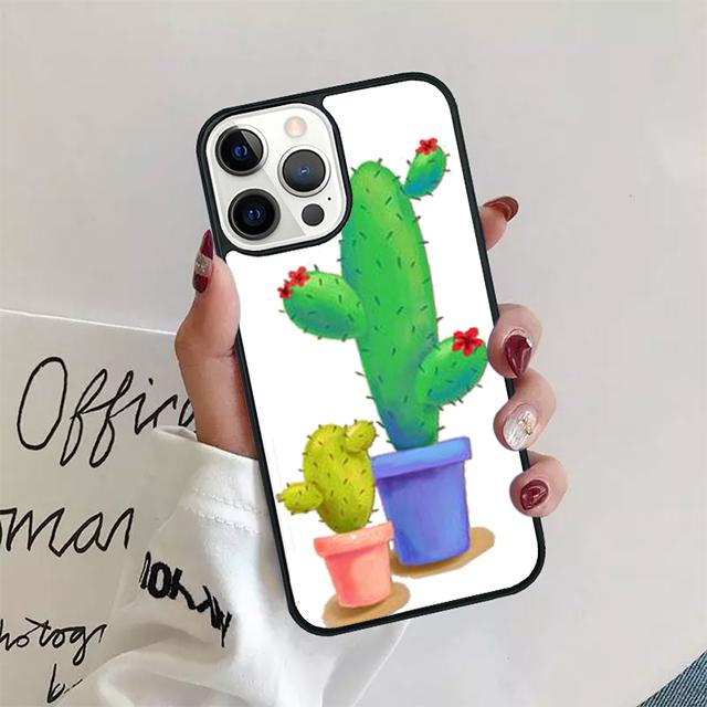 Plants Cactus Banana lamas Phone Case Cover For iPhone 17 Air 15 16 14 13 12 Pro Max 11 Pro Max Plus Coque Shell