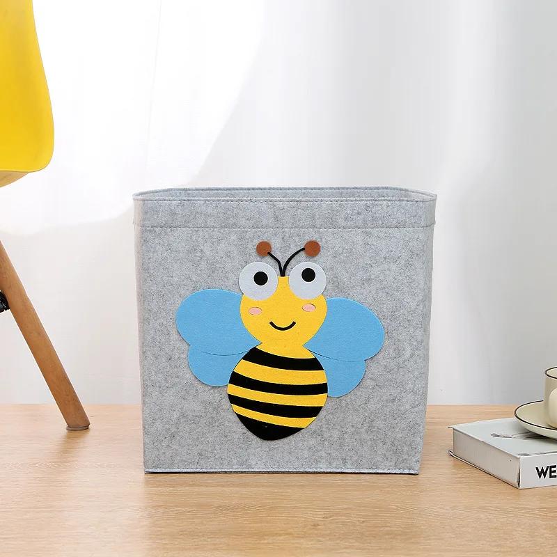 Creative Cartoon Animal Pattern Storage Basket Portable Dirty Clothes Storage Basket Children s Toy Clothes Felt Storage Basket