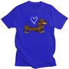 Custom Dachshund Love T Shirt for Men Tshirt Leisure Tees Short Sleeves Wiener Badger Sausage Dog Tshirts Slim Fit Clothing