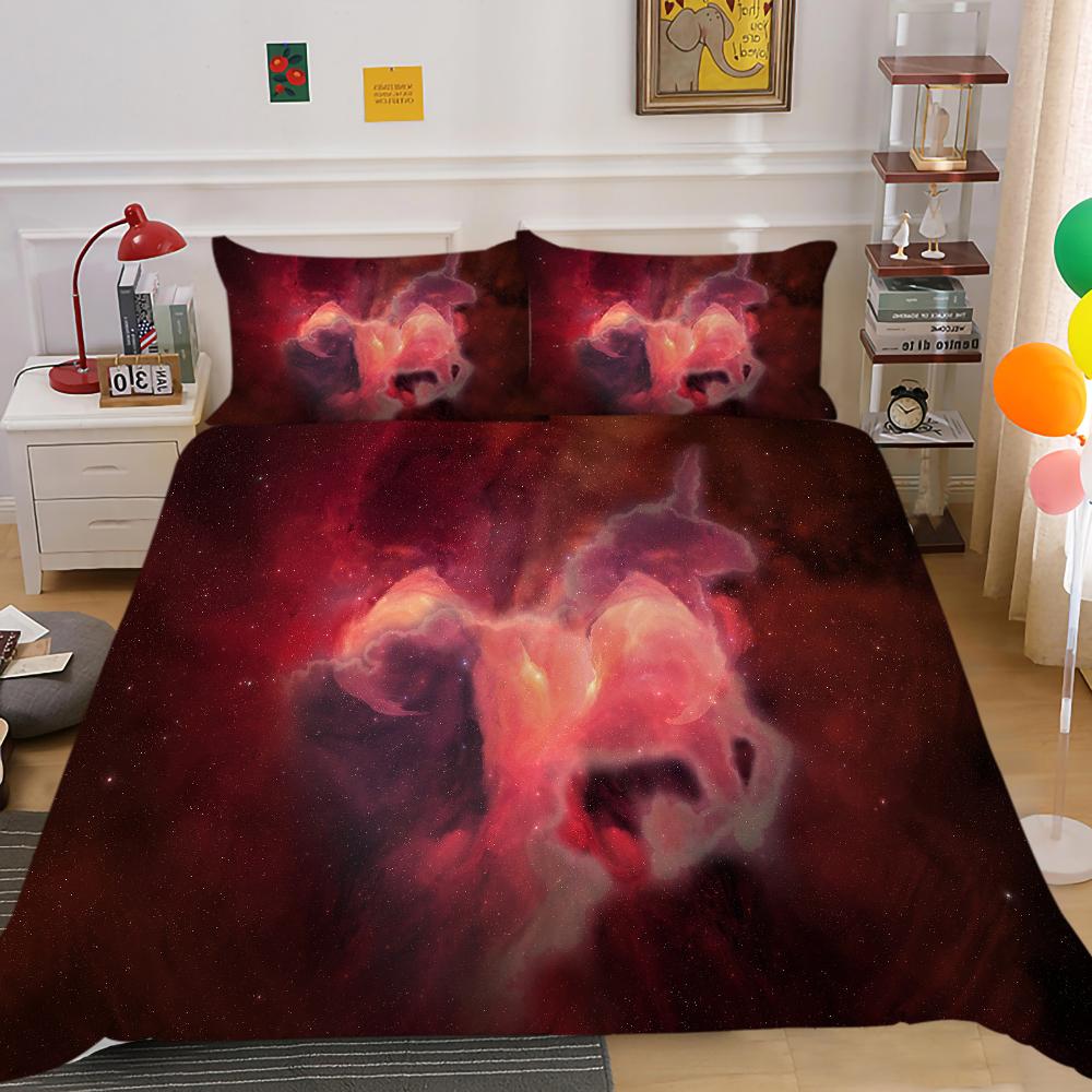Starry Animals Duvet Cover Set Queen Size Bedding Home Textiles 3D Printing Romatic Quilt Cover Woman Man Bedding Cover Sets