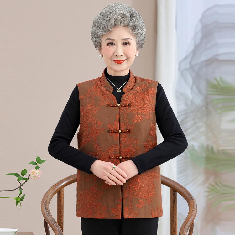 In The Elderly Women's Autumn Vest Grandma New Chinese Vest New Vest Mother Wear