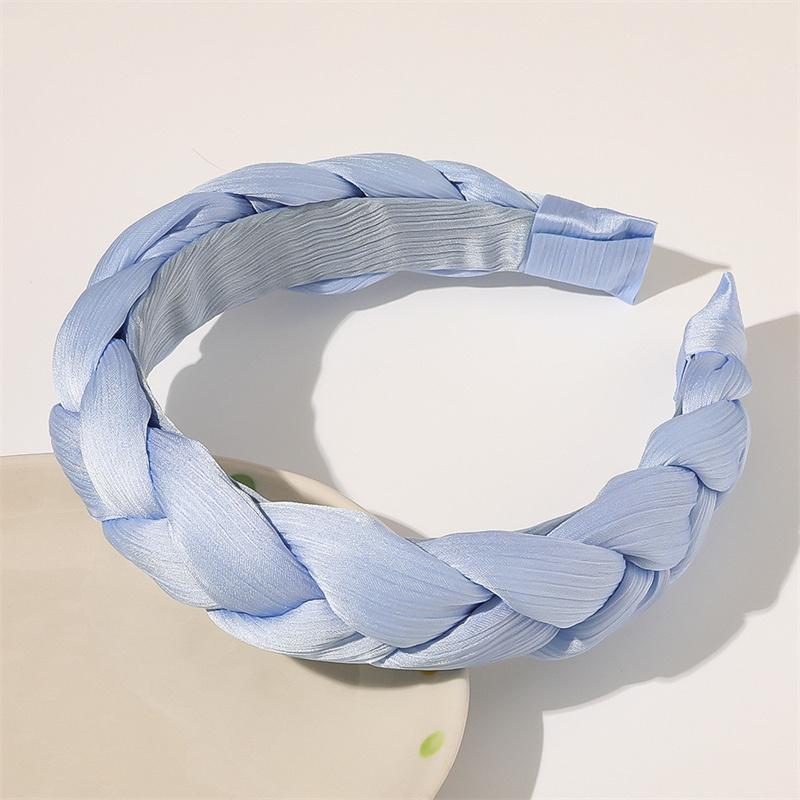 Süßes Damen Kopfschmuck Seidiger Voile Stoff Geflochtene Stirnbänder für Dame Mädchen Tägliches Einkaufen Party Kopfbedeckungen Ins Weibliche HaarBänder