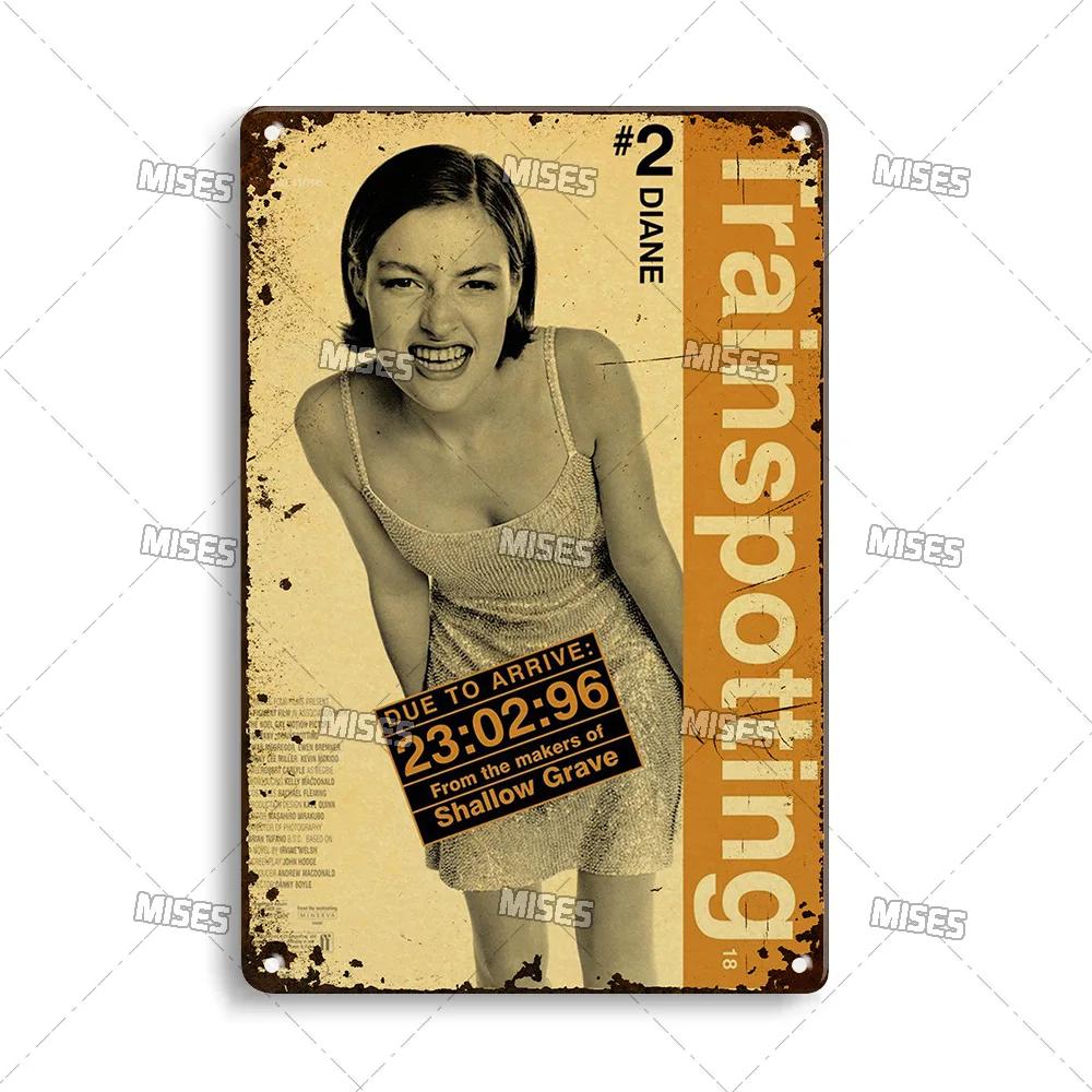 MISES Trainspotting Movie Metal Poster Home Kitchen Metal Plate Rusty Metal Tin Sign Industrial Decor Bar Wall Metal Plaque 20x30cm(7.8x11.8inch)