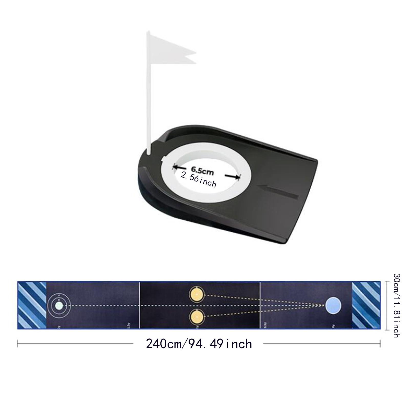 

Комнатный коврик для гольфа, портативный, многофункциональный, противоскользящий, профессиональный тренажер для паттинга, для парка, газона, сада, офиса, гольфиста чёрный