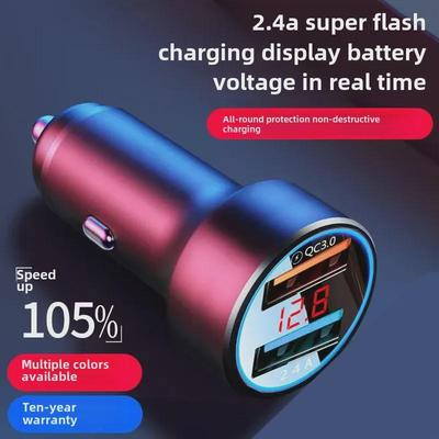 Superschneller Dual-Port-Autoladegerät mit Zigarettenanzünder-Konverterstecker für Mobiltelefone