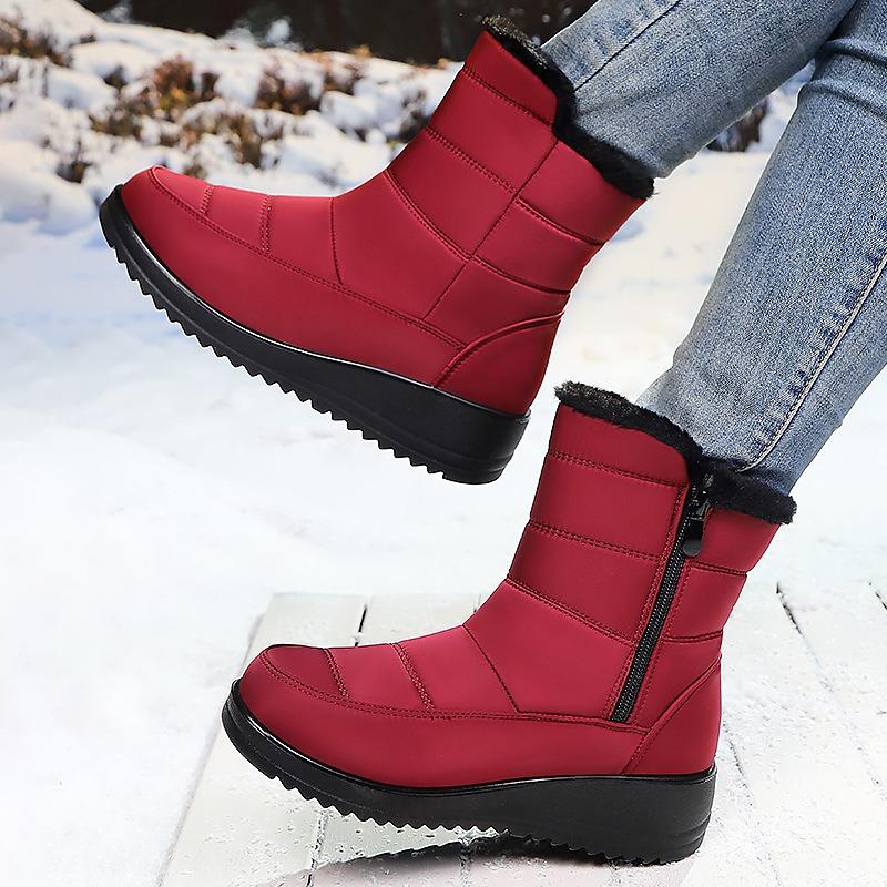 Fashion Women Snow Boots 2025New High-top Cotton Shoes Winter Fur Warm Ankle Boots for Women Outdoor Non Slip Platform Boots Botas Mujer